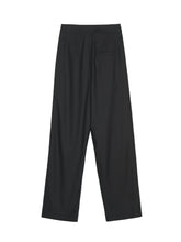 將圖片載入圖庫檢視器 EMKM Tucking 黑色打褶寬褲