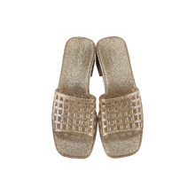 將圖片載入圖庫檢視器 HEAVENLY JELLY Wedge Glitter 金色高跟果凍鞋