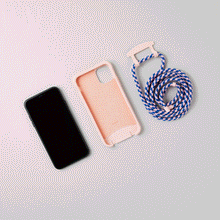 將圖片載入圖庫檢視器 ARNO M 可拆式 編繩背帶手機殼_日常粉色