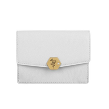 將圖片載入圖庫檢視器 D.LAB Kara 生日花牛皮淺灰色卡夾 12款