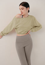 將圖片載入圖庫檢視器 CONCHWEAR 慵懶寬鬆長袖露肩罩衫 4色