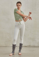 將圖片載入圖庫檢視器 CONCHWEAR V領抽繩短袖上衣 5色