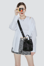 將圖片載入圖庫檢視器 MARHEN.J Lexy 黑色水桶肩背包