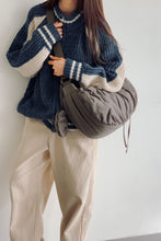 將圖片載入圖庫檢視器 MARHEN.J Plie Large 灰色蝴蝶結皺褶面 Hobo Bag