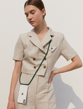 將圖片載入圖庫檢視器 ARNO 可拆式 編繩背帶透明手機殼_素面綠