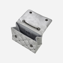 將圖片載入圖庫檢視器 KWANI Lozenge 菱紋鉚釘銀色迷你鍊條包