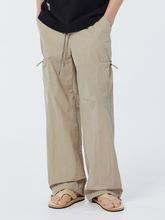將圖片載入圖庫檢視器 CITYBREEZE 淺卡其色尼龍工裝褲