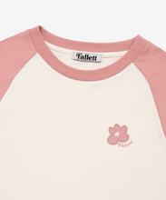 將圖片載入圖庫檢視器 FALLETT Flower Logo 粉色牛角袖T 恤
