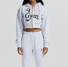 將圖片載入圖庫檢視器 [2024 CAST] (HDEX) Womans Gym Crop Hoodie Zip-up
