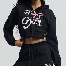 將圖片載入圖庫檢視器 [2024 CAST] (HDEX) Womans Gym Crop Hoodie Zip-up
