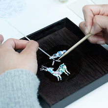 將圖片載入圖庫檢視器 [ARTSOOMBI] Korean Heritage &quot;Najeonchilgi&quot; Tray Inlaid with Mother-Of-Pearl Craft Kit

