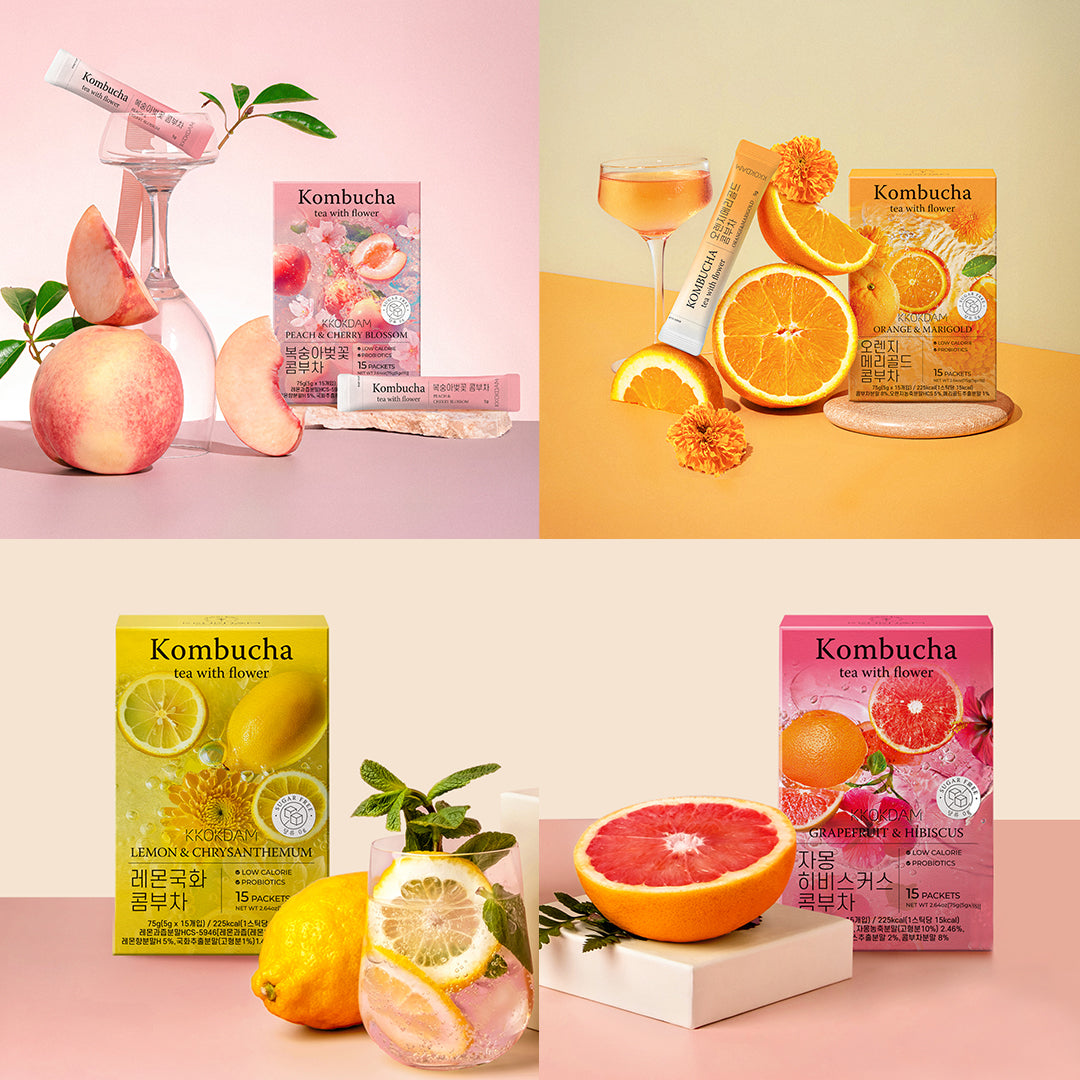 [KKOKDAM] 4 kinds Flower Kombucha 15 sachets