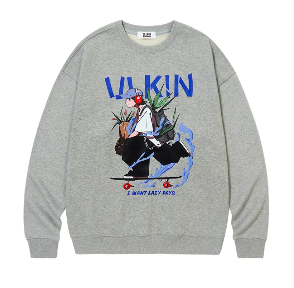 [2024 CAST] (OMNIART) ULKIN I want lazy days Skateboard Sweatshirt