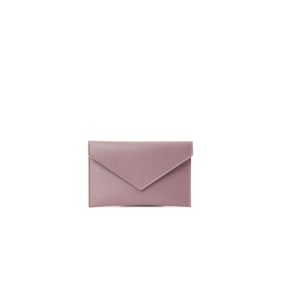 FIBRENO Bankbook 紫色信封手拿包