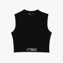 將圖片載入圖庫檢視器 CITYBREEZE Logo短版黑色無袖上衣
