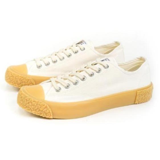 BAKE-SOLE Sable 米白色x黃底帆布鞋